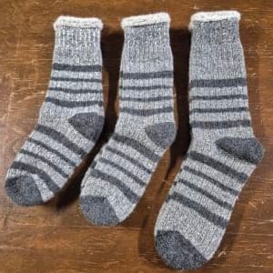 Chaussettes 120 rayé noir