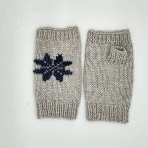 Gants sans doigts brodés