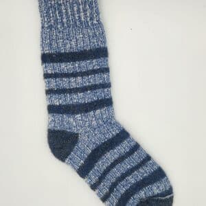 Chaussettes 110 rayé bleu
