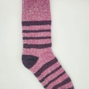 Chaussettes 130 rayé rose