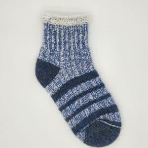 Chaussettes 610 court rayé bleu