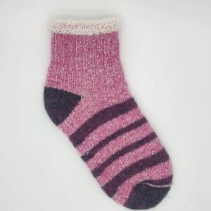 Chaussettes 630 court rayé rose