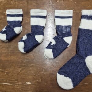 Chaussettes 1110 enfant tradition bleu